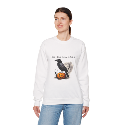 Unisex Heavy Blend™ Halloween Raven Sweatshirt – I’m Feeling Wicked Pumpkin Witch Design | mw1005